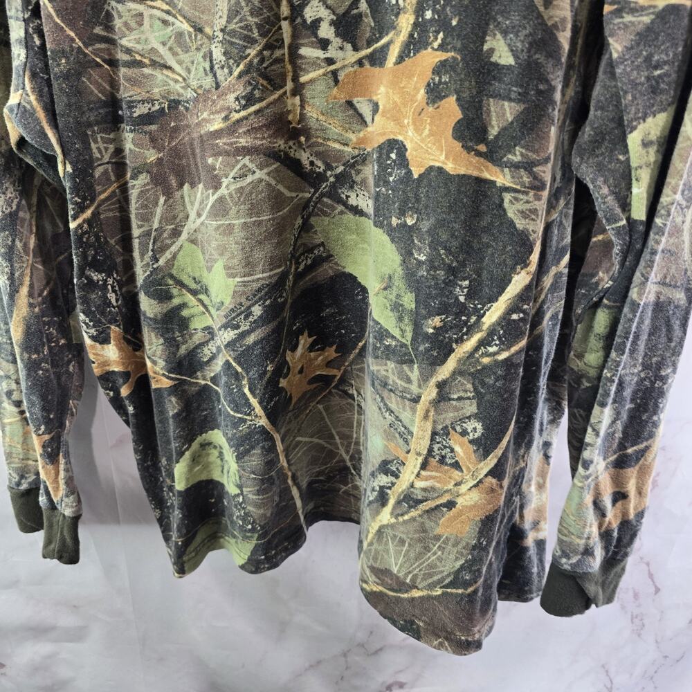 Vintage Camo Shirt Mens Medium Burly WFS Woodland Long Sleeve 80s 90s - Picture 7 of 9